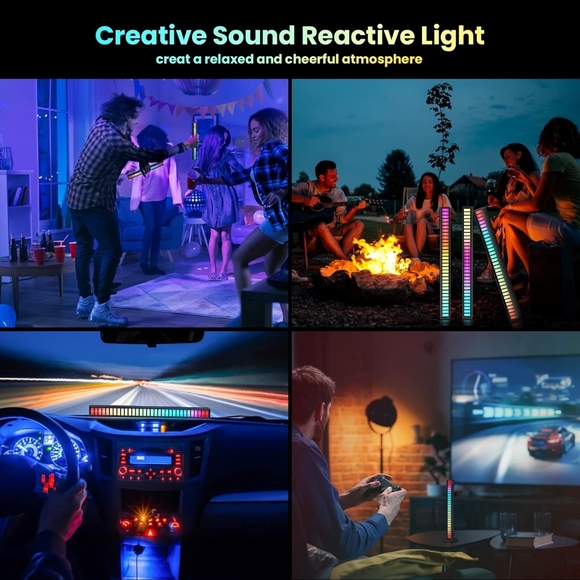 NEW LitezAll Portable Rechargeable Sound Activated 17 Color Changing Light Bar - Picture 6 of 11